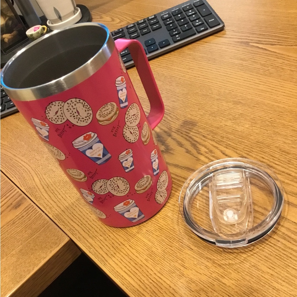 Betsey Pink Stainless Steel Mug with Handle
